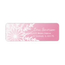 Search for pink snowflake return address labels Cute