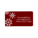 Search for chistmas return address labels Snowflakes