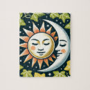Search for sun and moon puzzles Vintage