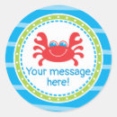 Search for under the sea party stickers Crab