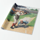 Search for vintage baseball wrapping paper Sports