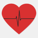 Search for heartbeat stickers Red