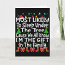 Search for under the trees cards Santa