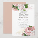 Search for white rose bridal shower invitations Elegant modern floral