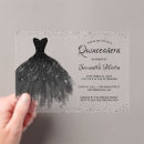 Search for formal quinceanera invitations Black