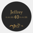 Search for black male stickers 40th birthday party