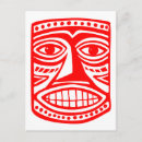 Recherche de masque tiki cartes postales Polynésien