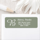Search for green monogram return address labels Script