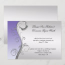 Search for lavender and silver wedding invitations Vintage