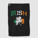 Search for shamrock golf towels Leprechaun