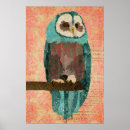 Search for owl feather posters Blue