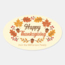 Search for leaf wreath stickers Happy thanksgiving