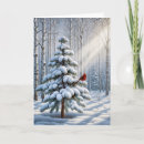 Search for bird perched on tree cards Cardinal