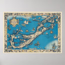 Search for bermuda map art Vintage