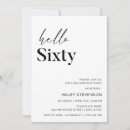 Search for hello sixty invitations 60th