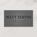Search for film editor business cards Simple