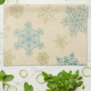 Recherche de flocons neige cuisine linges Turquoise