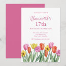 Search for girls 17th birthday invitations Colourful