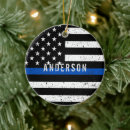 Recherche de officier de police ornements Drapeau américain