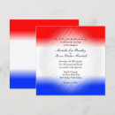 Recherche de blanc et bleu rouge mariage invitations Américain