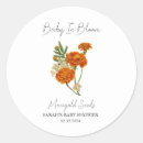 Search for marigold flower stickers Baby shower