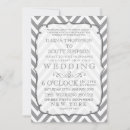 Recherche de chevron gris blanc invitations Élégant