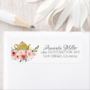 Search for bridal tea return address labels Pink