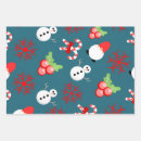 Search for christmas holly wrapping paper Snowman
