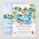 Search for mermaid and unicorn party invitations Watercolor