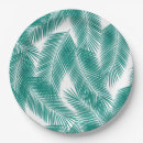 Recherche de exotique assiettes en papier Feuille de palme