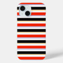 Search for red and white lines iphone cases Black