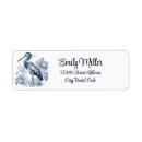 Search for heron return address labels Watercolor