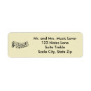 Search for musical notes return address labels Modern