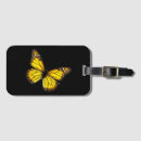 Recherche de papillon jaune bagages étiquettes Vintage