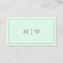 Recherche de mint business cards Classique