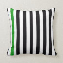 Recherche de rayures vertes coussins Blanc