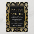 Search for black gold baby shower invitations Vintage