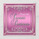 Search for girls 17th birthday invitations Silver