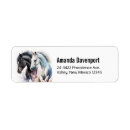 Search for black horse return address labels Equine