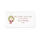 Search for wreaths return address labels Xmas