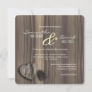 Search for two hearts wedding invitations Rustic