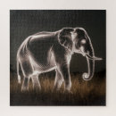 Search for black and white elephant puzzles Wild