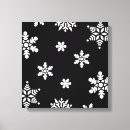 Search for snowflakes canvas prints Black