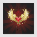 Recherche de coeur à ailes invitations Noir