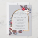Search for winter floral bridal shower invitations Blue