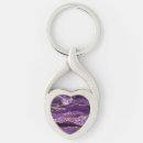 Search for glitter heart keychains Purple