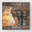 Search for cowboy boot clocks Western