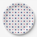 Search for red white blue stars patriotic paper plates Usa