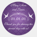 Search for vintage bird wedding stickers Purple