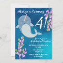 Search for narwhal birthday invitations Ocean